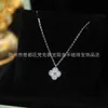 VanCF Necklace Luxury Diamond Agate 18k Gold Four leaf clover necklace for women mini flower chain white Fritillaria red chalcedony light luxury design high-end