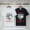 24ss mens designer de qualidade camiseta Leeter imprimir manga curta homem tripulação pescoço antes e depois da impressão moda streetwear casablanc s-3xl tops tee