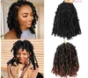 LANS Synthetic Butterfly Locs Crochet Hair Extension 14 Inch Pre Looped Long Distressed Faux Hair Extensions 20 strandspcs LS152211123