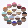 50st Wood Pendants Charm Mixed Color Teardrop för smycken som gör DIY -armbandhalsband Tillbehör leveranser 210720303V