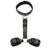 Popolare Crazy Sex Fun Bondage per adulti Giocattoli Collo in pelle Collare Guinzaglio BodyBack manette per coppie Giocattoli sessuali SM T1911097161588