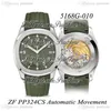 Neuer ZF 5168G-010 324SC 324CS Automatische Herrenherzgeschosse Stahlhülle Grüne Textur Zifferblatt Grüner Gummi-Gurt 42mm Edition PTPP Puretime218i