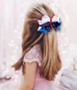 Bandera estadounidense Arco Pinzas para el cabello Horquillas de cola de golondrina Sombreros para el cabello 4 de julio Día de la Independencia de EE. UU. Niños Emparejamiento Atmósfera Accesorios para el cabello para festivales infantiles