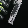 Theone balisong couteau pliant à oscillation libre lame D2 CNC manche en aluminium couteaux de poche radis BM42 EDC outils