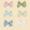 Hair Accessories Baby For Born Toddler Kids Girl Boy Hairpin Cotton Hairclip Cute Solid Color Print Big Bow