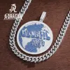 Personlig anpassad borgen Design Moissanite Diamond Sterling Silver 925 Jewelry Letter Initial C Pendant For Boy
