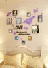 Po cadre acrylique 3D autocollant mural salle de mariage romantique amour bricolage art décoration murale salon chambre décoration 1327x2069443