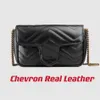 Marmont Chevron Leather Super Mini Bag Key Ring Inside Attable to Big Tote mjukt strukturerad formflikstängning med dubbel let208k