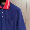 2023 Spring/Summer G-Family Contrast Collar Polo Shirt Luxury Polo Collar Short Sleeve Mens Recruitment