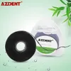 Azdent 10 rolos de fio dental embutido carretel cera hortelã sabor 50mroll 750d carvão de bambu fio preto com caixa 240309