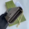 546592 Ophidia Classic Chain Wallets Lona con bolso cruzado de cuero real Monederos de diseñador para mujer247j