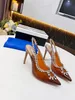 Zapatos Aquazzura Sandalias de tequila Fiesta espumosa Hebilla de cristal Zapatos de vestir de PVC transparente Mujer Tacones Dama Boda Correa sexy Sandalia de suela de cuero 2024 w5dR #