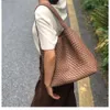 Mode Hand Make Candy Bag Soft Pu Beach Weave Tote Leer geweven crossbody