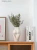 花のための装飾的な花瓶現代の花の花瓶の装飾ホームルーム装飾ノルディックセラミック花瓶乾燥植木鉢アート植物ポットL240309