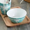 Blue Ceramic Table Seary 5 5 Inch Bowls Disc Breakfast Bow Bone China Dessert Bowl Cereal Sallad Bowl Ceries Good Good Quality Wedding254n