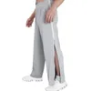 Pantalon pour hommes grande capacité poche coupe ample fermeture éclair latérale Sport respirant gymnastique entraînement Joggers avec Large pour confortable