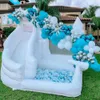 wholesale Castello gonfiabile gonfiabile Combo bianco rosa Bounce House con scivolo maglione da sposa Buttafuori incluso ventilatore Moonwalks che salta per bambini audit commerciali