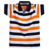 Men Polo Shirt Summer męskie swobodny oddychanie Plus 5xl 6xl w paski w paski z krótkim rękawem koszula Polo Pure Cotton Fashion Men Ubrania 240305