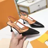 Blossom Slingback Pump Designers Kvinnor Sandaler 75mm 95mm 100% Real Leather Leather Sole Luxury Heels Sandaler Summer EU35-42 HEEL Women Loafers With Box Bowknot