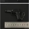 Gun Toys 1 3 High Quality Toy Gun Beretta 92F Model Shell Eject Metal Keychain Miniature Alloy 1911 Pistol Collection Gift pendant T240309