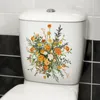 Acquerello Foglie di piante verdi Adesivo da parete Bagno WC WC Adesivo murale Abbellisci fiore Decorazione della casa Decalcomanie 240306