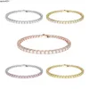 Bracelet Swarovskis Bijoux de Créateur Qualité Originale Femme Une Rangée Pleine de Diamants avec Éléments Cristal Simple et Méticuleux {catégorie}