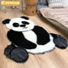 Panda Pattern Shaggy Carpet Imitation Leather Fur Rug Animal Shape Area Rug Carpets For Living Room Mat Tapete Kids Room Decor269B