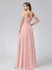 Light Pink Chiffon A Line Bridesmaid Dresses Plus Size Off Shoulder Lace Appliqued Maid Of Honor Gowns Floor Length Sexy Thigh Split Wedding Guest Party Dress CL3371