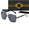 Sonnenbrille Klassische Outdoor -Trend Anti -UV Retro Flat Square Rahmenlose Metall -Modebrille