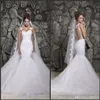 Berta rendas vestidos de casamento sexy ilusão volta com trem destacável marfim tule sereia primavera berta vestidos de noiva custom made272d