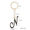 Keychains Fashion A-Z Circular Letters Keychain Creative 26 Initialer Keyring Women Men Bag Pendant Car Key Holder Accessorie Souvenir Gift