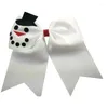 Hair Accessories Christmas Snowman Hairpin Holiday Headdress Creative Cute 3-color Bow Pure Color