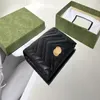 Women's mens Designer Wallets Marmont Five card compartments With box key wallet Card Holder Genuine Leather CardHolder Luxur204h