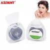 Azdent 10 Rolls Dental Flosser Buildin spool wax mint flavored 50mroll 750d Bamboo Charcoal Black Floss with Box 240309