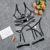 BH's sets Utellady Sensuele lingerie Pure kant Transparant ondergoed 3-delig Erotisch Intiem Ongecensureerd Naadloos Sissy Exotisch