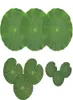 Pack Of 9 Artificial Floating Foam Lotus Leaves Water Lily Pads Ornaments Green Perfect for Patio Koi Fish Pond Pool Aquarium5106959