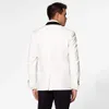 2023 Weiße Herrenanzüge für die Hochzeit, 2-teilig, Schalkragen, Slim Fit, formelle Bräutigamkleidung mit Hose, Jacke und Fliege, Kostüm Homme 240307