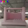 Hurtownia komercyjna Pastle Pink Reflatible Bounce House Combo 4,5x4,5m (15 x 15 stóp) Pełny PVC biały sprężysty zamek dorośli dla dzieci Skocznicy
