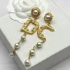 Ohrringe Designer Perlenschmuck Hochzeit Party Hochzeitsgeschenk S925 verblassen nicht leichte Luxus-Temperament-Ohrringe