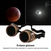 Solglasögon vintage Steampunk Solar Eclipse Glasögon Säkra nyanser Direkt solvisning Observation Gelglas Cosplay Gelong