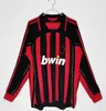 2006 2007 AC Retro camisas de futebol kit 02 03 04 05 06 07 09 10 11 12 13 14 AC KAKA Long MILAN IBRAHIMOVIC WEAH camisas de futebol camisa de futebol Top camisa de futebol crianças Maillots