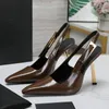 Tasarımcı Ayakkabı Resmi Ayakkabı Sandalet Sandalet Kadın Yüksek Topuklu 10.5 cm Yeni Patent