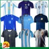 Fans version 2023 3 stjärnor Argentina Messis Soccer Jerseys 23 24 Dybala di Maria Martinez de Paul Maradona Fernandez Sports Footb