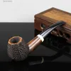 Other Home Garden High Quality Octangle Smoking Pipe Briar Wood Pipe 9mm Filter Briar Tobacco Pipe Random Carved Briar Pipe Smoke Accessory T240309