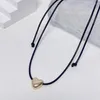 Pendant Necklaces Simple Love Heart Necklace Elegant Collar Choker Black Rope Neck Chain Fashion Jewelry For Women Girls