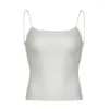 Canottiere da donna Kinny Mini Solid Basic Crop Top Streetwear SCasual Summer Backless Sexy Camis Tops Femminili All-Match Strap Fashion