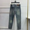 Lente zomer luxe jeans designer broek mode zwaar gewassen denim broek stretch slim fit kokerbroek