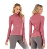 Designer Jackets for Women Zipper Jacket Quick-Drying Yoga Clothes Long-Sleeve Thumb Hole Training Running Jacket Women Slim Fitness Coat Lululemen Womens