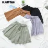 Shorts Summer Chiffon Shorts Skirts for Ladies 2020 Highwaist Versatile Ruffled Loose Wideleg Shorts Women Hot Sale