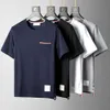 TB Trendy Brand Pocket Stripe Pure Cotton Summer Dolna Szyj z krótkim rękawem T-shirt Busines